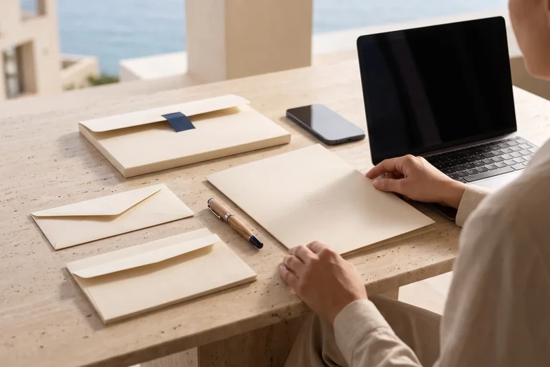 Branded stationery for a luxury real estate agency