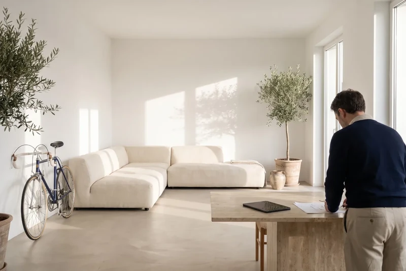 Loft minimalista amb terra de microciment
